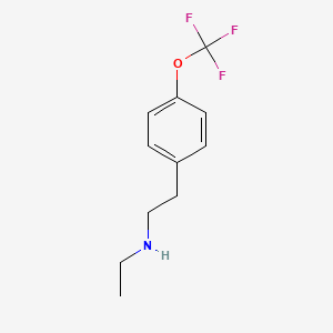 molecular formula C11H14F3NO B7866608 Ethyl({2-[4-(trifluoromethoxy)phenyl]ethyl})amine 