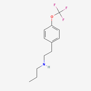 molecular formula C12H16F3NO B7866612 Propyl({2-[4-(trifluoromethoxy)phenyl]ethyl})amine 