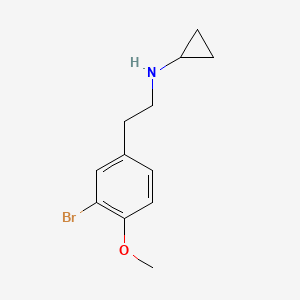 molecular formula C12H16BrNO B7866615 [2-(3-Bromo-4-methoxyphenyl)-ethyl]-cyclopropylamine 