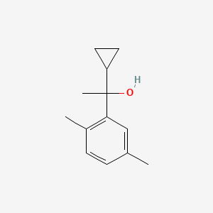 molecular formula C13H18O B7866627 1-(2,5-Dimethylphenyl)-1-cyclopropyl ethanol 