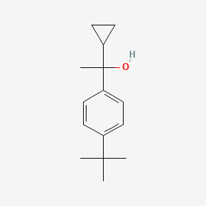 molecular formula C15H22O B7866689 1-(4-(tert-Butyl)phenyl)-1-cyclopropylethanol 