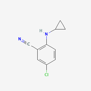 molecular formula C10H9ClN2 B7866743 5-Chloro-2-(cyclopropylamino)benzonitrile 