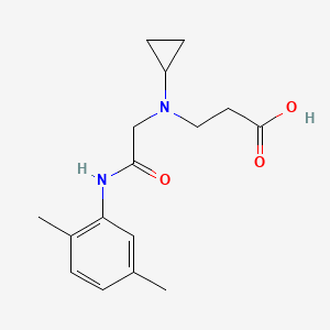 molecular formula C16H22N2O3 B7866775 3-[Cyclopropyl({[(2,5-dimethylphenyl)carbamoyl]methyl})amino]propanoic acid 