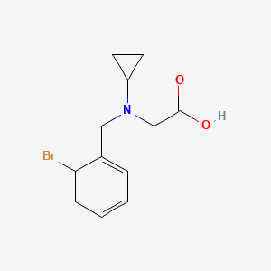 molecular formula C12H14BrNO2 B7866890 [(2-Bromo-benzyl)-cyclopropyl-amino]-acetic acid 