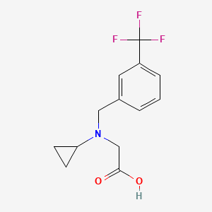 molecular formula C13H14F3NO2 B7866911 [Cyclopropyl-(3-trifluoromethyl-benzyl)-amino]-acetic acid 