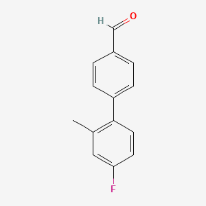 molecular formula C14H11FO B7867003 4-(4-Fluoro-2-methylphenyl)benzaldehyde 