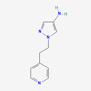molecular formula C10H12N4 B7867036 1-[2-(Pyridin-4-yl)ethyl]-1H-pyrazol-4-amine 