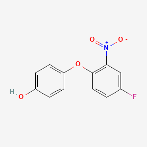 molecular formula C12H8FNO4 B7867056 4-(4-Fluoro-2-nitrophenoxy)phenol 