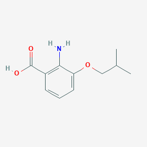 molecular formula C11H15NO3 B7867089 2-Amino-3-isobutoxybenzoic acid 