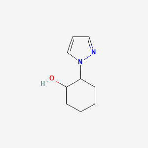 molecular formula C9H14N2O B7867097 2-(1H-pyrazol-1-yl)cyclohexan-1-ol 