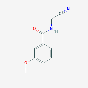 molecular formula C10H10N2O2 B7867111 N-(cyanomethyl)-3-methoxybenzamide 