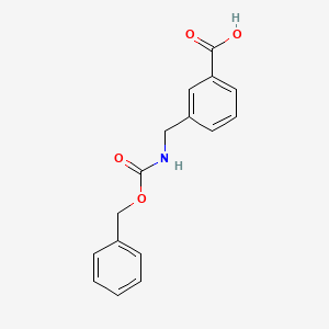 molecular formula C16H15NO4 B7867132 3-((Benzyloxycarbonylamino)methyl) benzoic acid CAS No. 89760-77-0