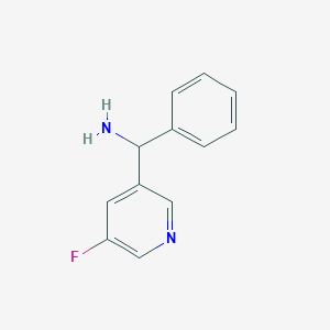 molecular formula C12H11FN2 B7867165 (5-Fluoropyridin-3-yl)(phenyl)methanamine 