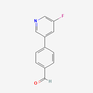 molecular formula C12H8FNO B7867176 4-(5-Fluoropyridin-3-yl)benzaldehyde 