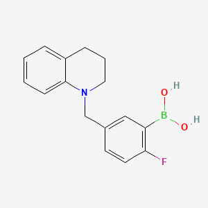 molecular formula C16H17BFNO2 B7867314 (5-((3,4-dihydroquinolin-1(2H)-yl)methyl)-2-fluorophenyl)boronic acid 