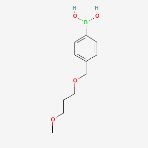 molecular formula C11H17BO4 B7867334 (4-((3-Methoxypropoxy)methyl)phenyl)boronic acid 