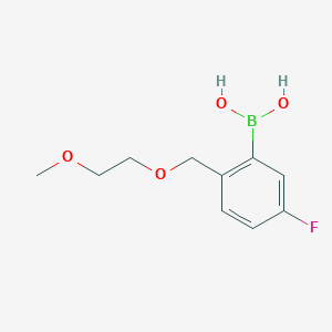molecular formula C10H14BFO4 B7867339 (5-Fluoro-2-((2-methoxyethoxy)methyl)phenyl)boronic acid 
