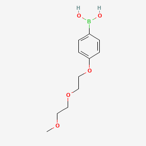 molecular formula C11H17BO5 B7867343 (4-(2-(2-Methoxyethoxy)ethoxy)phenyl)boronic acid 
