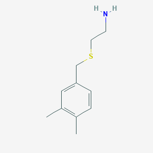 molecular formula C11H17NS B7867352 2-{[(3,4-Dimethylphenyl)methyl]sulfanyl}ethan-1-amine 