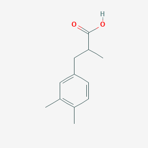 molecular formula C12H16O2 B7867353 3-(3,4-Dimethylphenyl)-2-methylpropanoic acid 