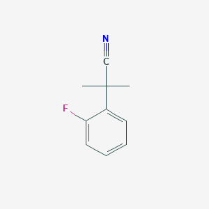 molecular formula C10H10FN B7867371 2-(2-Fluorophenyl)-2-methylpropionitrile 