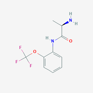molecular formula C10H11F3N2O2 B7867401 (2R)-2-amino-N-[2-(trifluoromethoxy)phenyl]propanamide 