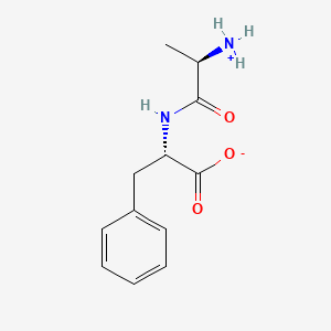 molecular formula C12H16N2O3 B7867414 (2S)-2-[[(2R)-2-azaniumylpropanoyl]amino]-3-phenylpropanoate 