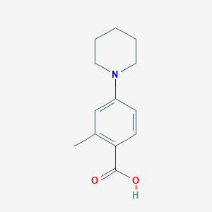 molecular formula C13H17NO2 B7867443 2-Methyl-4-(piperidin-1-yl)benzoic acid 