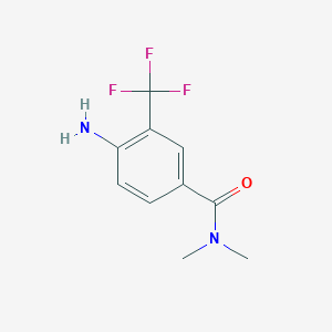 molecular formula C10H11F3N2O B7867477 4-Amino-N,N-dimethyl-3-trifluoromethyl-benzamide 