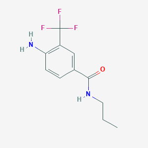 molecular formula C11H13F3N2O B7867484 4-amino-N-propyl-3-(trifluoromethyl)benzamide 
