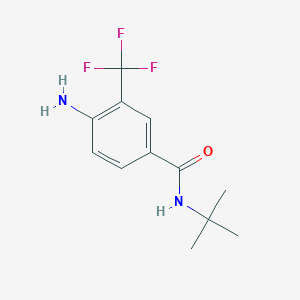 molecular formula C12H15F3N2O B7867491 4-amino-N-tert-butyl-3-(trifluoromethyl)benzamide 