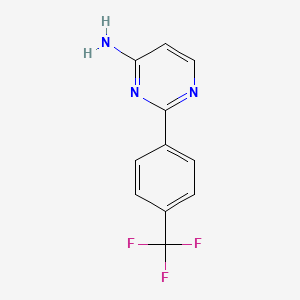 molecular formula C11H8F3N3 B7867566 2-(4-(Trifluoromethyl)phenyl)pyrimidin-4-amine 