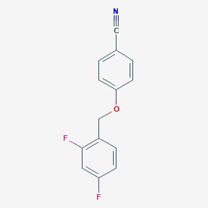 molecular formula C14H9F2NO B7867574 4-[(2,4-Difluorobenzyl)oxy]benzonitrile 