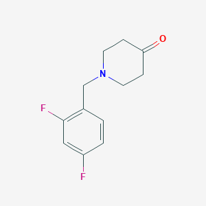 molecular formula C12H13F2NO B7867581 1-(2,4-二氟苄基)哌啶-4-酮 