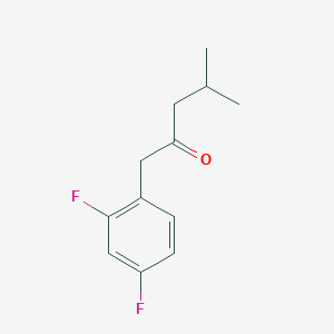 molecular formula C12H14F2O B7867597 1-(2,4-Difluorophenyl)-4-methylpentan-2-one 