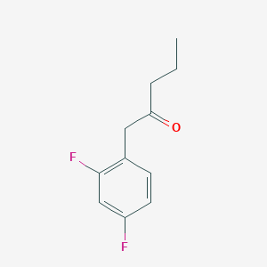 molecular formula C11H12F2O B7867607 1-(2,4-Difluorophenyl)pentan-2-one 