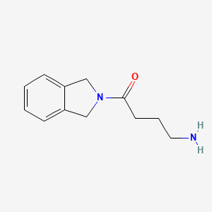 molecular formula C12H16N2O B7867637 4-Amino-1-(2,3-dihydro-1H-isoindol-2-yl)butan-1-one 