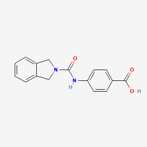 molecular formula C16H14N2O3 B7867642 4-(Isoindoline-2-carboxamido)benzoic acid 