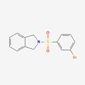 molecular formula C14H12BrNO2S B7867679 2-((3-Bromophenyl)sulfonyl)isoindoline 