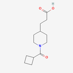 molecular formula C13H21NO3 B7867687 3-(1-(Cyclobutanecarbonyl)piperidin-4-yl)propanoic acid 
