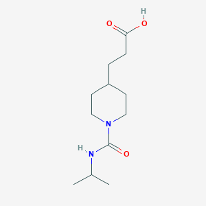 molecular formula C12H22N2O3 B7867694 3-{1-[(Propan-2-yl)carbamoyl]piperidin-4-yl}propanoic acid 