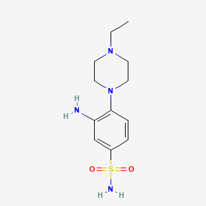 molecular formula C12H20N4O2S B7867725 3-Amino-4-(4-ethylpiperazin-1-yl)benzenesulfonamide 