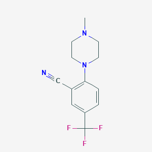 molecular formula C13H14F3N3 B7867730 2-(4-Methylpiperazin-1-yl)-5-(trifluoromethyl)benzonitrile 