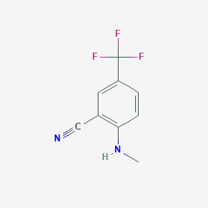 molecular formula C9H7F3N2 B7867740 2-(Methylamino)-5-(trifluoromethyl)benzonitrile 