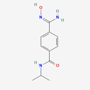 molecular formula C11H15N3O2 B7867762 4-[(Z)-N'-hydroxycarbamimidoyl]-N-propan-2-ylbenzamide 