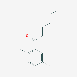 molecular formula C14H20O B7867778 1-(2,5-二甲基苯基)己烷-1-酮 