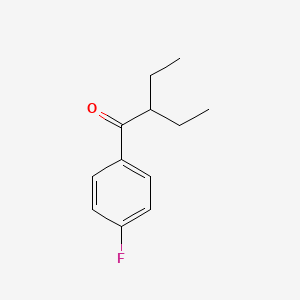 molecular formula C12H15FO B7867798 2-Ethyl-1-(4-fluorophenyl)butan-1-one 