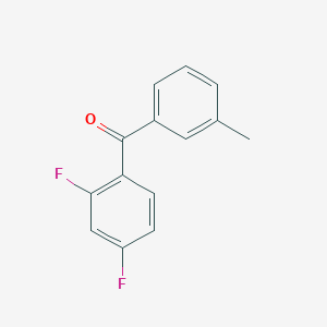 molecular formula C14H10F2O B7867811 2,4-Difluoro-3'-methylbenzophenone 