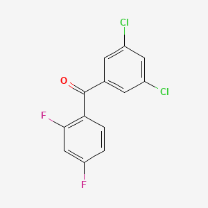 molecular formula C13H6Cl2F2O B7867814 3,5-Dichloro-2',4'-difluorobenzophenone CAS No. 1094311-96-2
