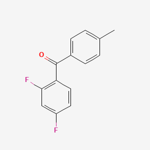 molecular formula C14H10F2O B7867820 (2,4-Difluorophenyl)(p-tolyl)methanone 
